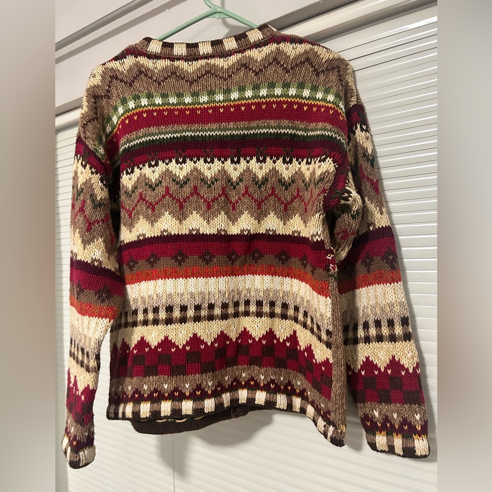 Fall Cardigan Sweater Rooster Pumpkin Size Medium - Picture 8 of 10